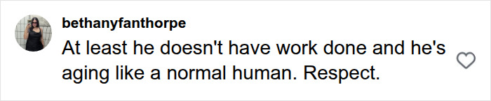Social media comment on Henry Cavill's Five-Year Transformation respecting him for aging like a normal human