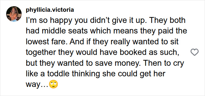 Opinion on choosing middle seats and saving money on plane