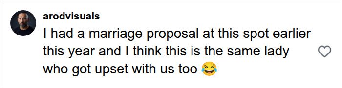 An online comment about a proposal at the same location as the Laguna Beach Karen incident. An online comment about a proposal at the same location as the Laguna Beach Karen incident.