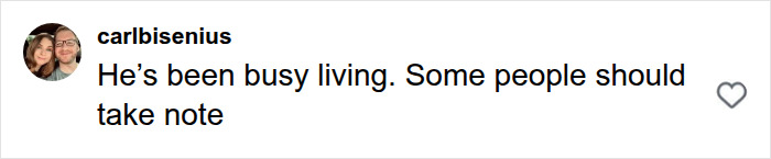 A supportive fan comment about Henry Cavill's five-year transformation, saying he has been busy living.