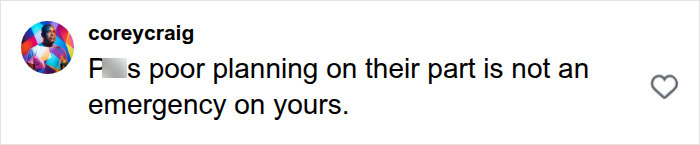 Comment about poor planning on plane seats refusal