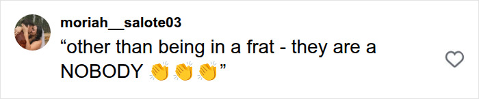 Social media reaction to discussions on how boys are raised, quoting a statement about fraternity members.