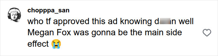 Online reaction questioning who approved the ad starring Megan Fox. Online reaction questioning who approved the ad starring Megan Fox.