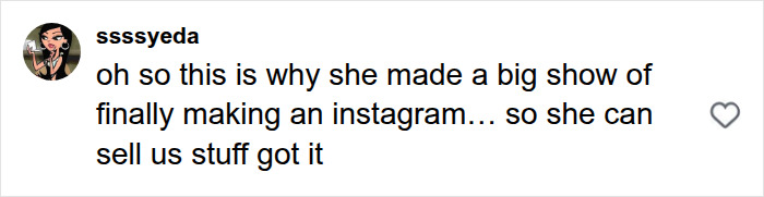 An Instagram comment reacting to Jennifer Lawrence's online presence and plastic surgery rumors.