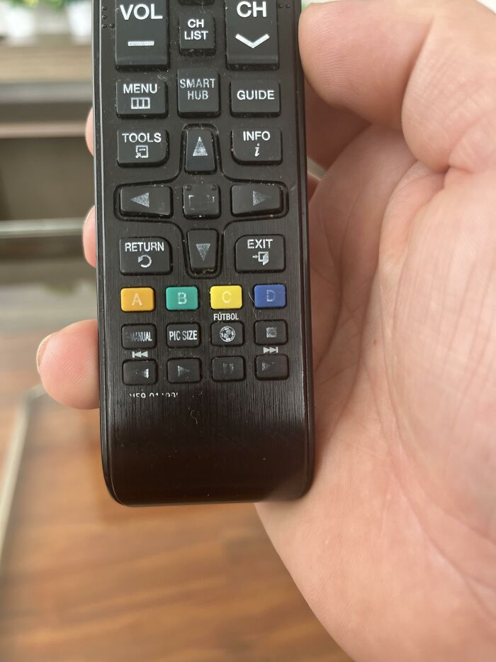 TV remote with a dedicated football button as an ingenious invention