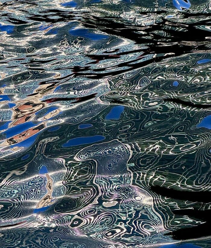 Swirling abstract water ripples creating weird photos and patterns.