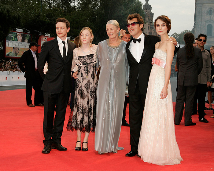 James McAvoy with co-stars on red carpet at film premiere event James McAvoy with co-stars on red carpet at film premiere event