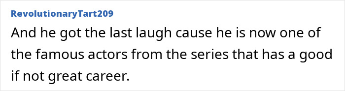 Comment about a famous actor having a successful career from the series Comment about a famous actor having a successful career from the series