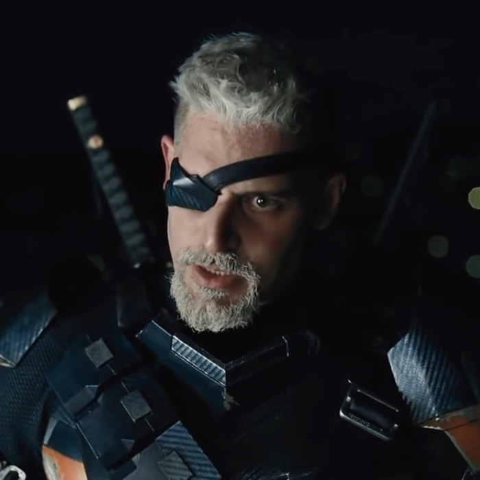 Joe Manganiello as Deathstroke, reflecting on his personal struggles and battle