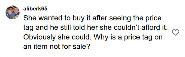 Comment discussing price tag and affordability in Kelly Clarkson store feud