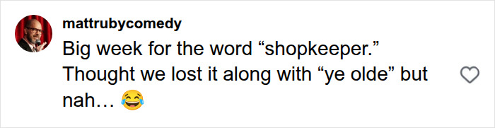 Comment jokes about the word shopkeeper amid Kelly Clarkson store feud