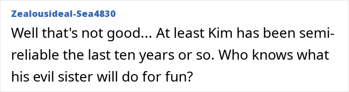 Social media comment regarding Kim Jong Un rumors and concern about his sister's potential rule. Social media comment regarding Kim Jong Un rumors and concern about his sister's potential rule.