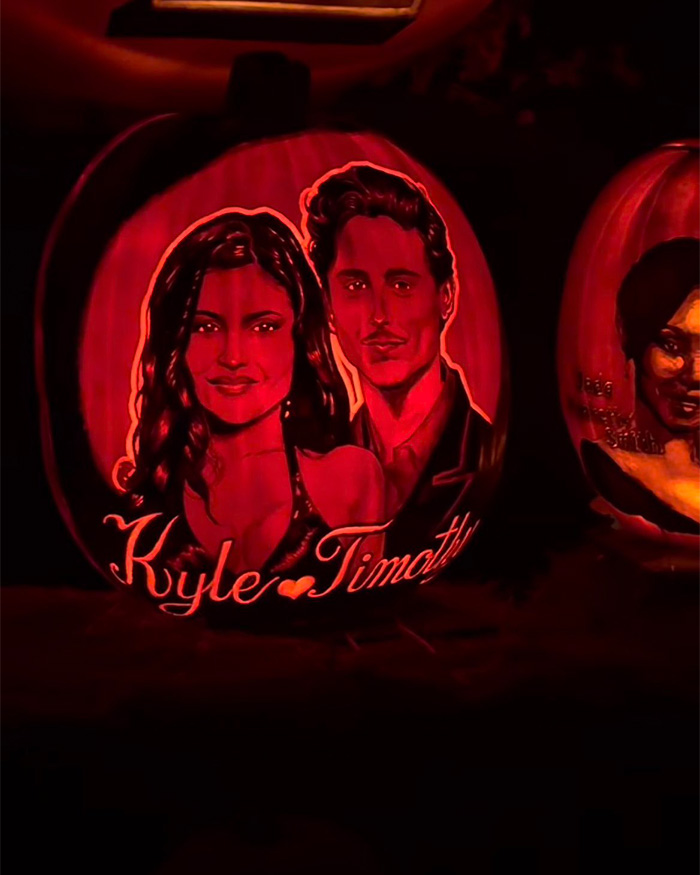 Kim Kardashian Shares Jack O' Lantern Of Kylie And Timothée And Everyone Is Calling Out Awkward Detail Kim Kardashian Shares Jack O' Lantern Of Kylie And Timothée And Everyone Is Calling Out Awkward Detail