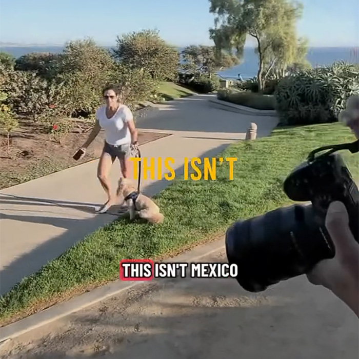 Laguna Beach Karen confronting a camera operator in a park Laguna Beach Karen confronting a camera operator in a park