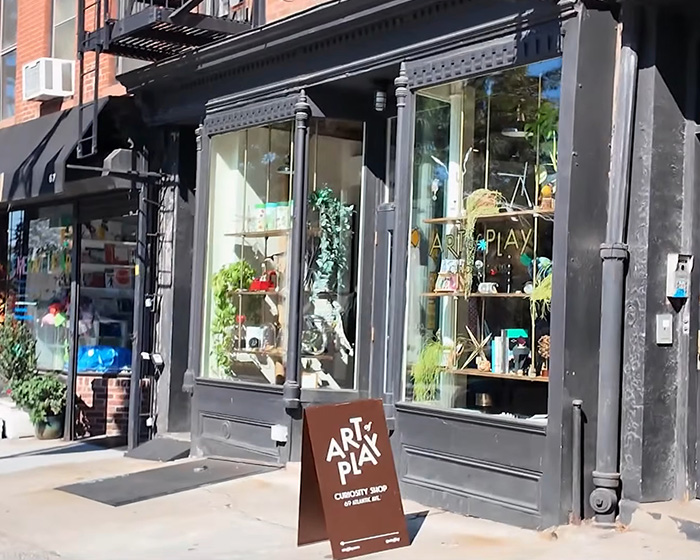 Brooklyn shop exterior of Art of Play curiosity store