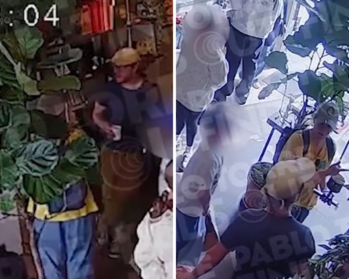 Security camera images of people inside Brooklyn shop during incident