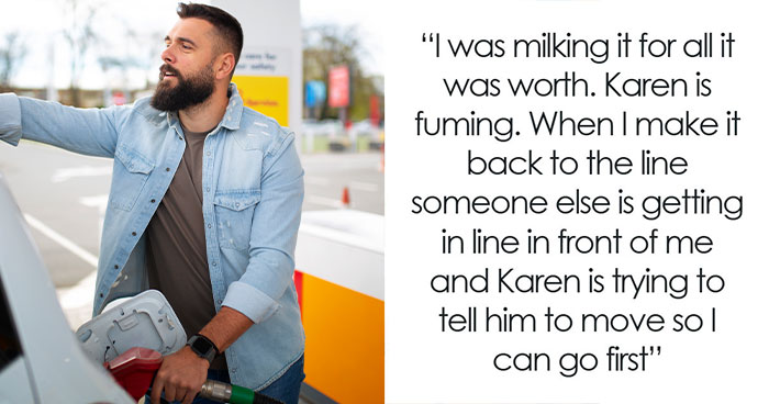 Man Takes His Sweet Time Shopping In The Gas Station To Annoy A Karen Who Made His Favorite Employee Upset