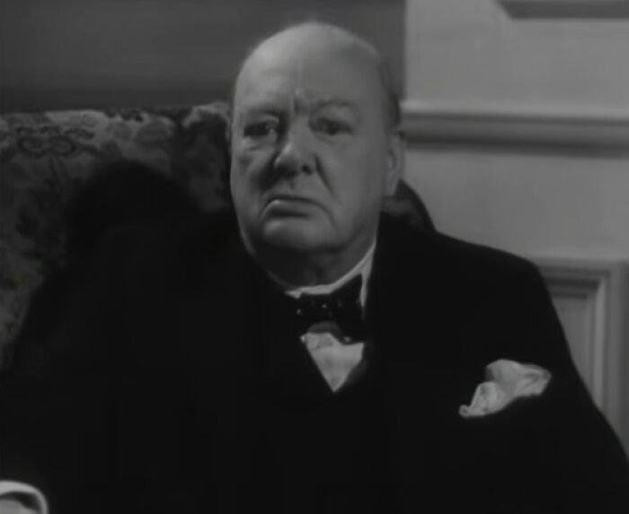 Winston Churchill in black and white, known for delivering legendary intelligent insults.