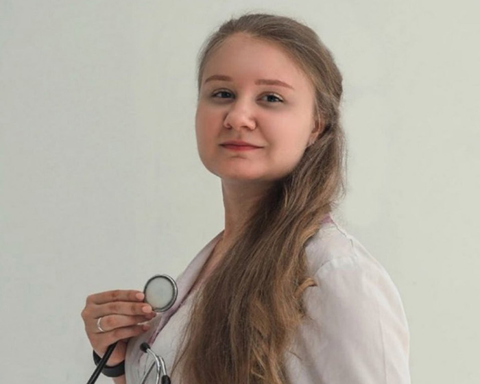 A female scientist holding a stethoscope, referencing a suspected plague lab leak. A female scientist holding a stethoscope, referencing a suspected plague lab leak.