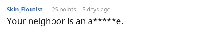 Online comment discussing a neighborly dispute over driveway parking spaces. Online comment discussing a neighborly dispute over driveway parking spaces.