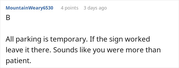 User comment discussing a $10 parking price tag and temporary driveway parking for a neighbor’s business. User comment discussing a $10 parking price tag and temporary driveway parking for a neighbor’s business.