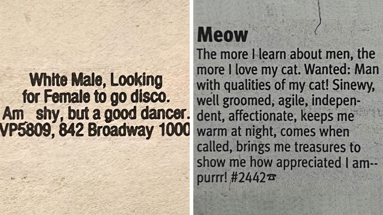 72 Personal Ads From The Past That Show How People Looked For Love Before Dating Apps