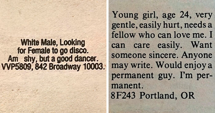 72 Personal Ads From The Past That Show How People Looked For Love Before Dating Apps