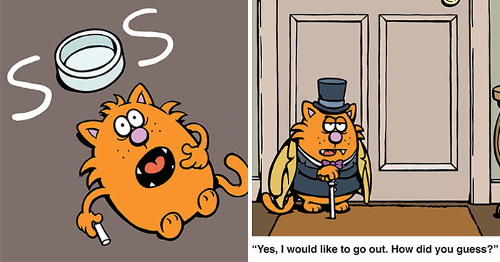 “Learn To Speak Cat”: 30 New One-Panel Comics Depicting The Daily Life Of A Cat