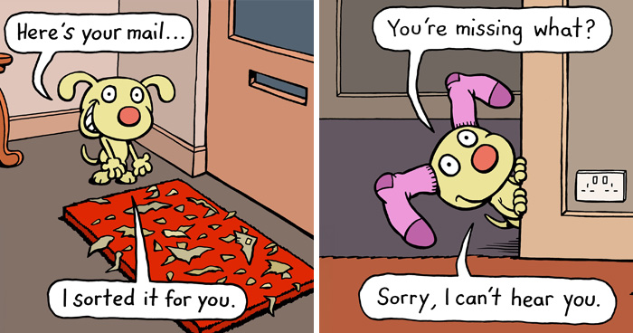 Artist Makes 30 Hilarious One-Panel Comics About A Cute Dog And His Daily Dilemmas (New Pics)