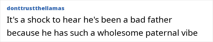 Commenter expressing surprise over Patrick Stewart's relationship with his kids
