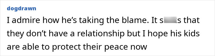 Fan comment regarding Patrick Stewart relationship with his kids.