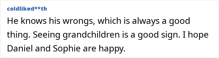 User reaction hoping for happiness regarding Patrick Stewart and his kids
