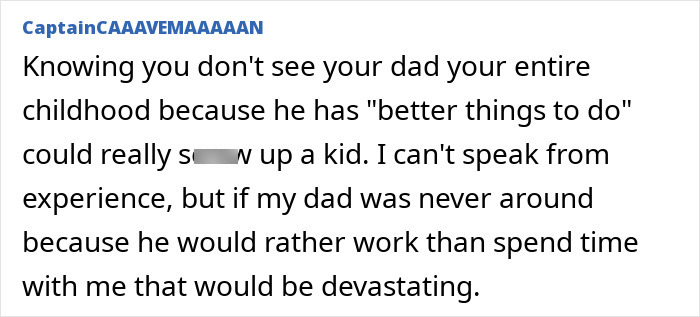 Comment about the emotional impact of an absent father regarding Patrick Stewart relationship with his kids.