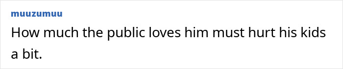 A social media comment discussing Patrick Stewart's relationship with his kids and his public popularity.