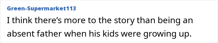 A comment about Patrick Stewart relationship with his kids from a user.