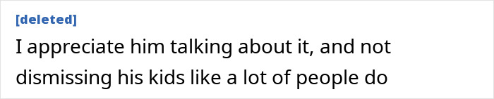 A comment about Patrick Stewart discussing his relationship with his kids.