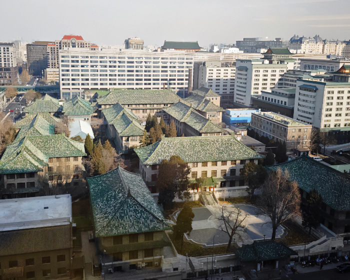 Aerial view of buildings in China amid Kim Jong Un d***h rumors. Aerial view of buildings in China amid Kim Jong Un d***h rumors.