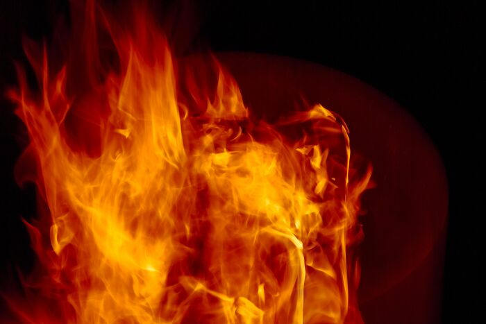 Blazing fiery flames representing chilling stories of trusting a gut feeling