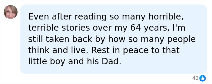Comment expressing sympathy in fatal family resort attack