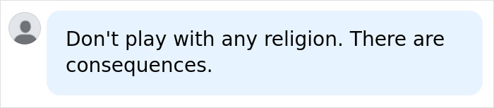 A comment warning about religion consequences, related to Sri Lankan citizen blasphemy case A comment warning about religion consequences, related to Sri Lankan citizen blasphemy case