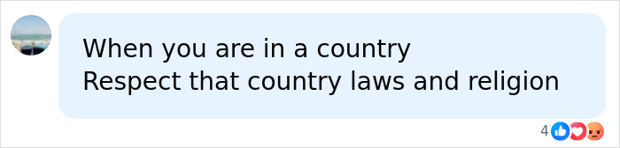 Facebook comment about respecting laws and religion, linked to a Sri Lankan citizen's capital sentence. Facebook comment about respecting laws and religion, linked to a Sri Lankan citizen's capital sentence.