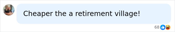 Online comment discussing permanent cruise living costs versus a retirement village.