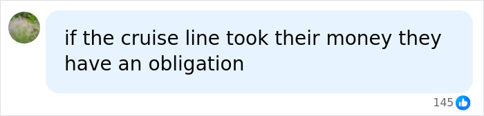 A online comment discussing cruise line obligations regarding permanent cruise payments.
