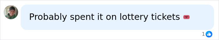 Comment guessing lottery tickets spent on payoff