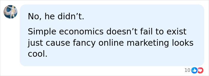 Comment denying claim and citing simple economics on debt avalanche method