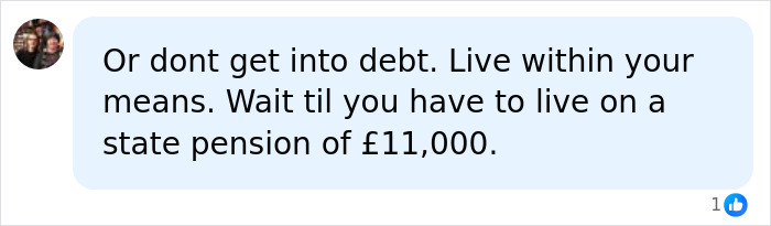 Advice to avoid debt and live within means on a low pension