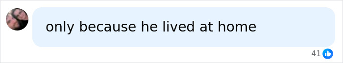 Social media comment about living at home for financial reasons