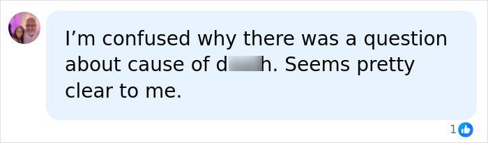 Comment discussing confusion about cause of d***h of former child actor Comment discussing confusion about cause of d***h of former child actor