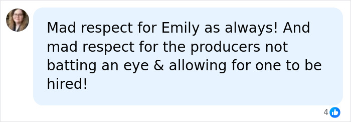 A comment praising Young Sheldon star Emily Osment and producers for hiring an intimacy coordinator. A comment praising Young Sheldon star Emily Osment and producers for hiring an intimacy coordinator.
