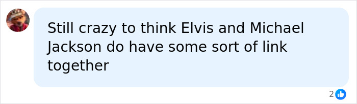 Online comment mentioning Elvis and Michael Jackson, related to Michael Jackson and Lisa Marie Presley's marriage.